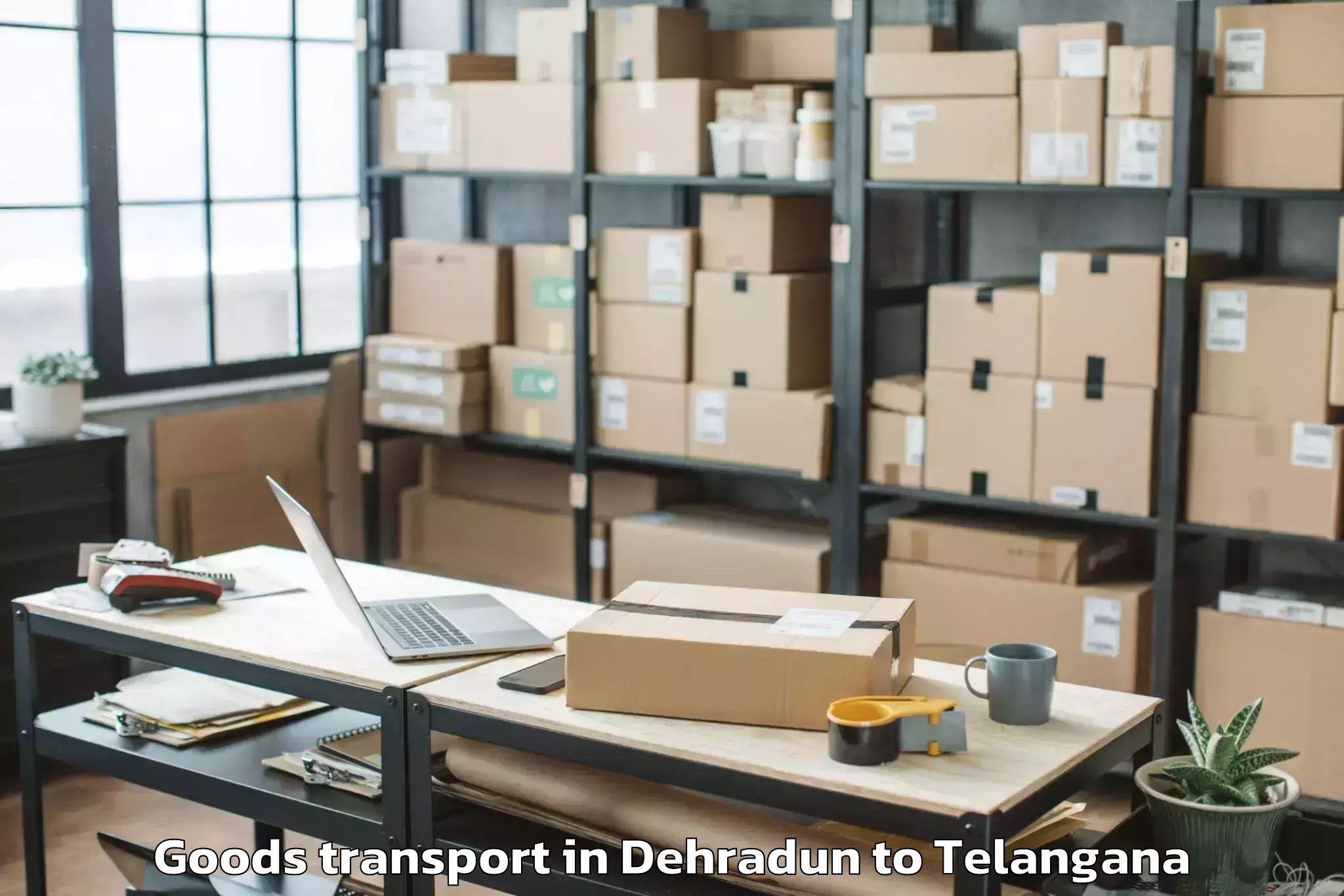 Reliable Dehradun to Bheemadevarpalle Goods Transport